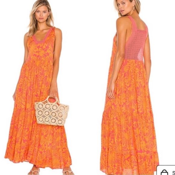 NWT Free People Intimately   Tiers For You maxi dress size M - Picture 6 of 10